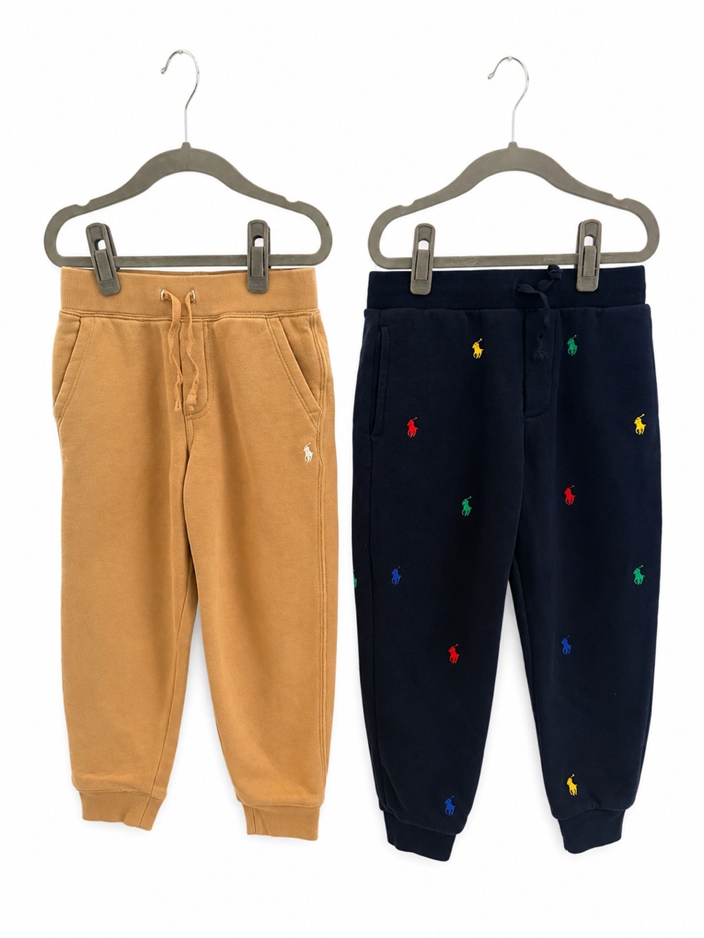 Polo by Ralph Lauren Tan Sweatpant & Navy Embroidered Jogger Set